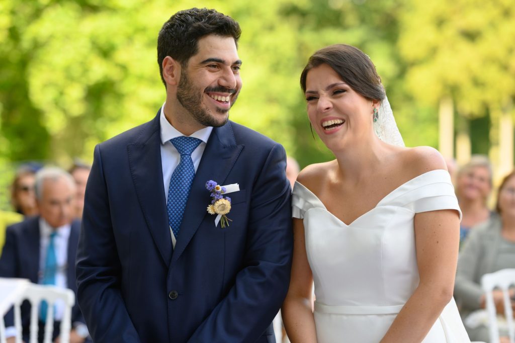 Sara et Mehmet dans le parc du Château de La Hulpe