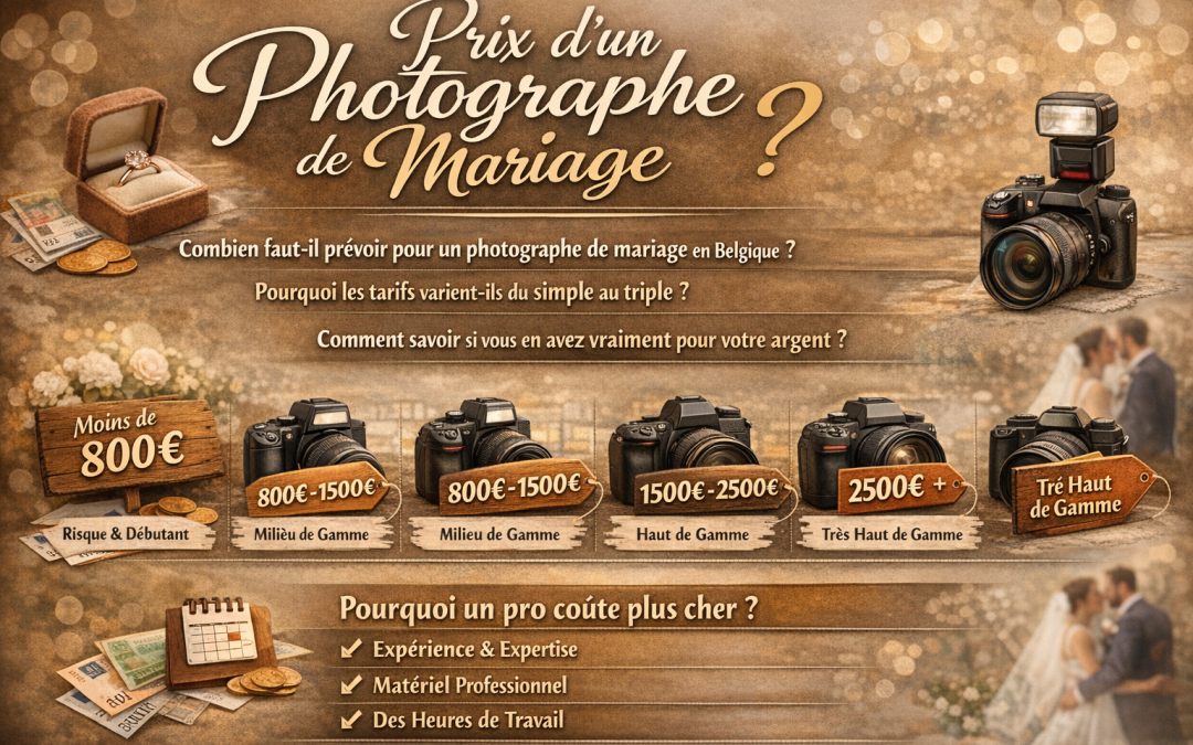 Combien coûte un photographe de mariage en Belgique — La vérité sur les tarifs